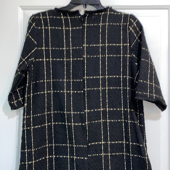 Shein black tweed style shift dress size large - Picture 7 of 10